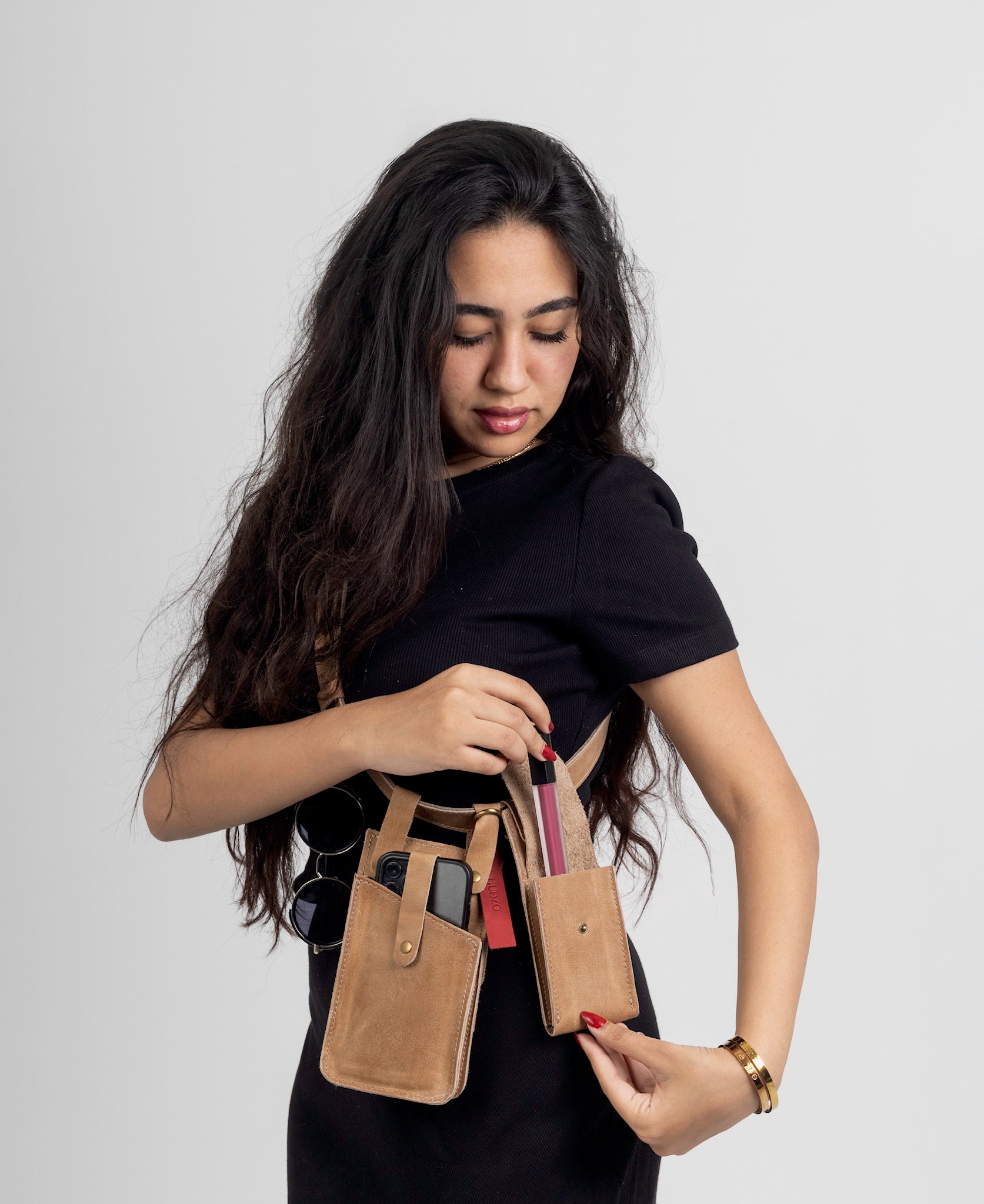 Hudzo handsfree essential beltbag- Beige - waterproof beige