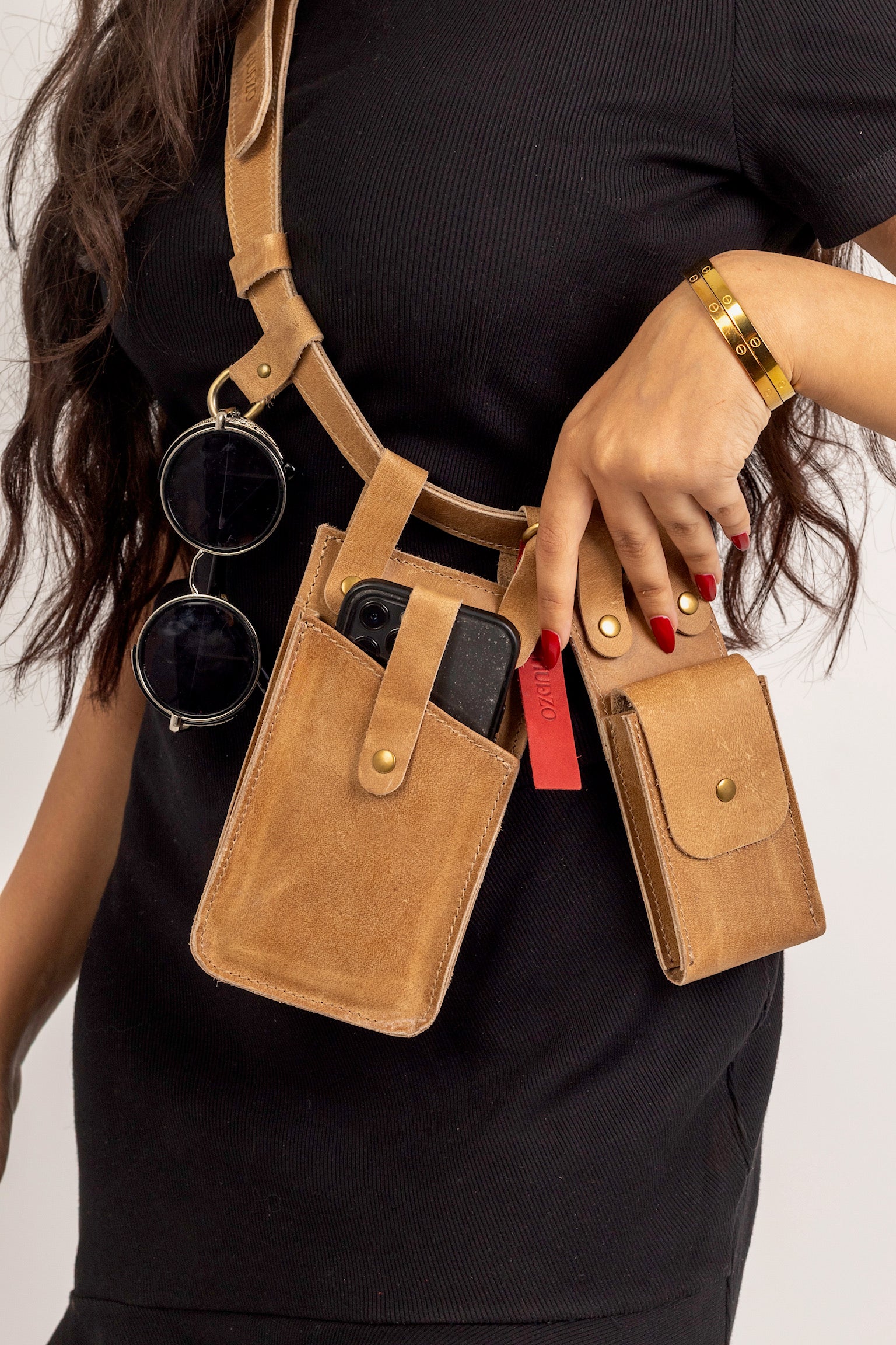 Hudzo handsfree essential beltbag- Beige - waterproof beige